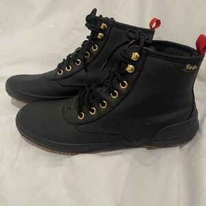 Keds Black High-Tops with Gold and Red Details